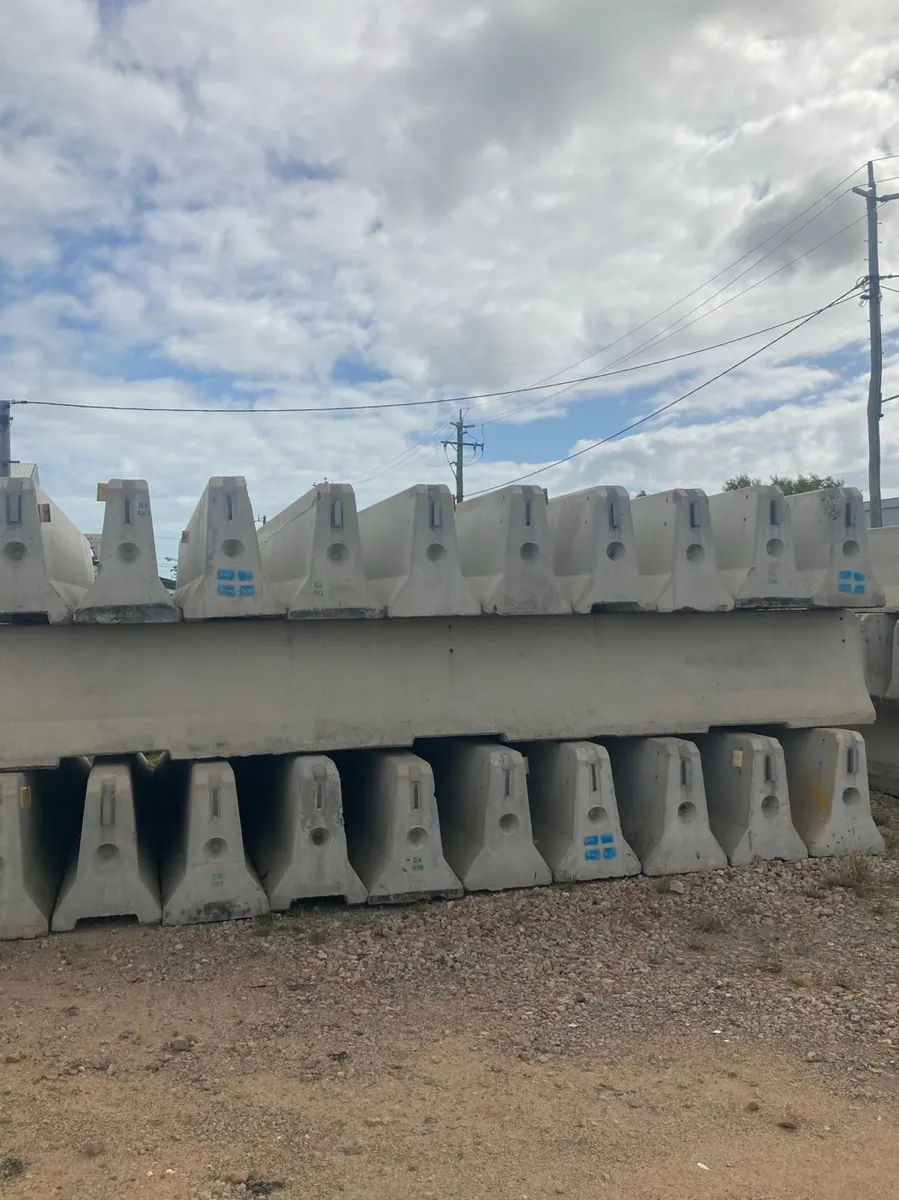DB80 concrete barriers stockpiled at the North Queensland depot